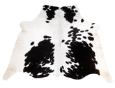 Luxury Handcrafted Cowhide Rug in Bold Black and White - Stunning Home Décor Accent with Hypoallergenic Properties - Celestial Leather Limited