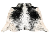 Luxurious Black & White Cowhide Rug: Hypoallergenic, Non-Slip Back, Unique Natural Beauty - Ideal for Bedroom - Living Room Decor - Celestial Leather Limited