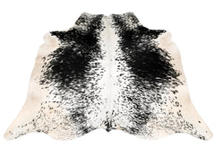 Luxurious Black & White Cowhide Rug: Hypoallergenic, Non-Slip Back, Unique Natural Beauty - Ideal for Bedroom - Living Room Decor - Celestial Leather Limited