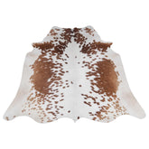 Luxury Large Brown & White Cowhide Rug - Hypoallergenic - Non-Slippery Suede Back - Perfect for Bedroom - Living Room - Free Shipping! - Celestial Leather Limited