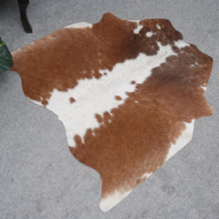 Luxurious Brown & White Cowhide Rug | Hypoallergenic - Non-Slip | Large Area Rug for Bedroom - Living Room | Top Quality - Free Shipping - Celestial Leather Limited