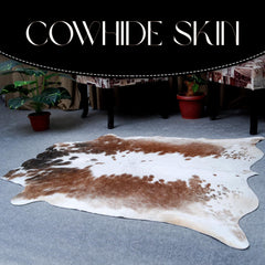 Luxury Black and White Cowhide Rug | Hypoallergenic | Non-Slip Suede Backing | Handcrafted | Unique Beauty | Durable & Versatile - Celestial Leather Limited