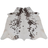 Luxury Grey and White Cowhide Rug with Salt & Pepper Hair - Hypoallergenic, Non-Shedding, Handcrafted Décor for Home - Free Shipping in UK - Celestial Leather Limited