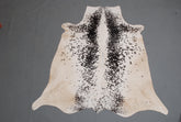 Luxury Medium Black White Cowhide Rugs Cow Hide Carpet For Bedroom/living room