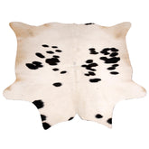 Luxuriously Soft Medium Brown & White Cowhide Rug | Hypoallergenic - Durable with Unique Animal Pattern | Handcrafted Natural Hide for - Celestial Leather Limited
