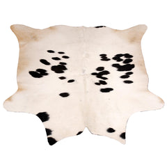 Luxuriously Soft Medium Brown & White Cowhide Rug | Hypoallergenic - Durable with Unique Animal Pattern | Handcrafted Natural Hide for - Celestial Leather Limited