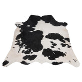 Luxury Small Black and White Cowhide Rug - Hypoallergenic Hair on Salt & Pepper Rug for Home Decor - Handcrafted Quality Rug - Celestial Leather Limited