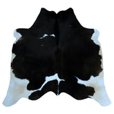 Luxury Brown and White Cowhide Rug, Small Size, Hypoallergenic, Non-Slip Suede Back, Unique Natural Beauty, Free Shipping in UK - Celestial Leather Limited