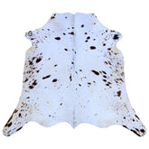 Luxury Hypoallergenic Natural Cowhide Rug with Non-Slip Suede Back - Brown & White Hair Small Area Rug for Home Decor - Handcrafted Premium - Celestial Leather Limited