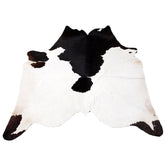 Luxury Black & White Cowhide Rug for Bedroom or Living Room - Hypoallergenic, Non-Slip Suede Back, Premium Quality - Natural Hair - Free UK - Celestial Leather Limited