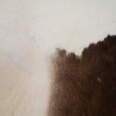 Luxurious Brown and White Cowhide Rug - Hypoallergenic, Non-Slip Backing, Non-Shedding - Perfect for Upholstery and Home Décor - Celestial Leather Limited