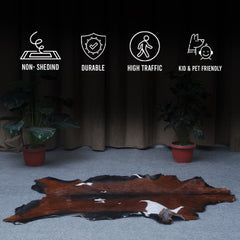 Luxurious Dark Brown Goat Skin Rug - Handmade, Soft, Pet-Friendly & Non-Shedding, Unique Colour Variations, Sustainable - Eco-Friendly - Celestial Leather Limited