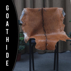 Premium Brown & White Goat Hide Rug - Luxury Hair-on Goatskin Rug, Sustainable - Eco-Friendly, Unique Patterns, Non-Slip Suede Back - Celestial Leather Limited