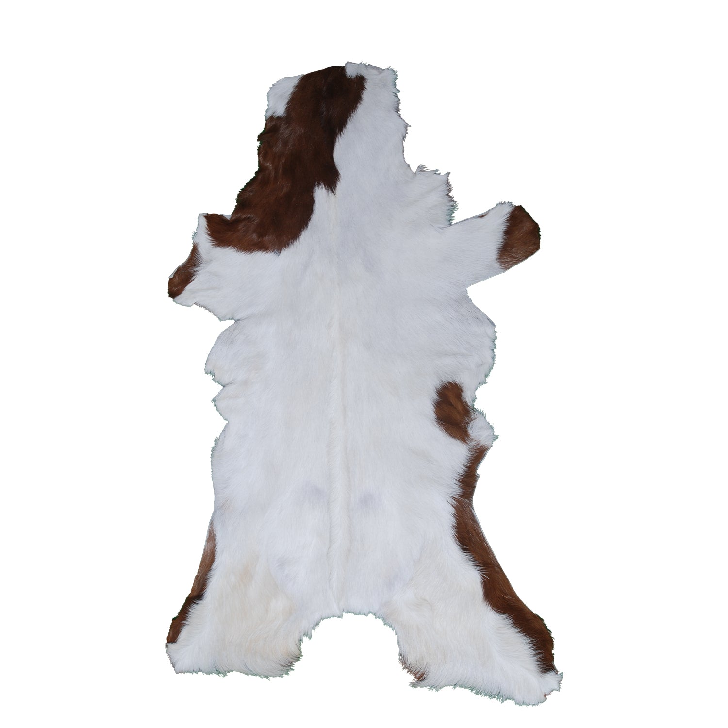 Handcrafted Dark Brown Goat Skin Rug – Authentic Elegance for Your Home