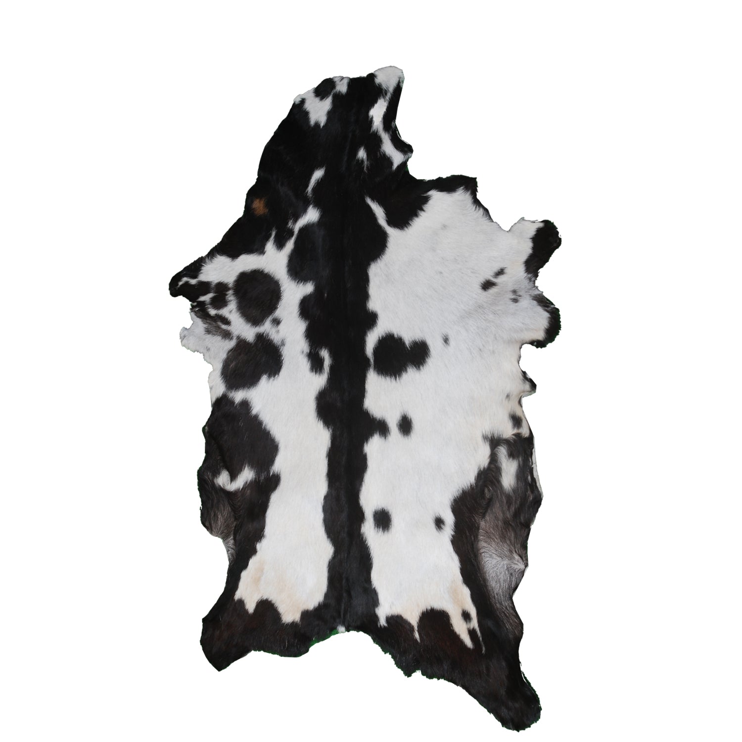 Black and White Handmade Goat Skin Rug – Natural Luxury for Your Home