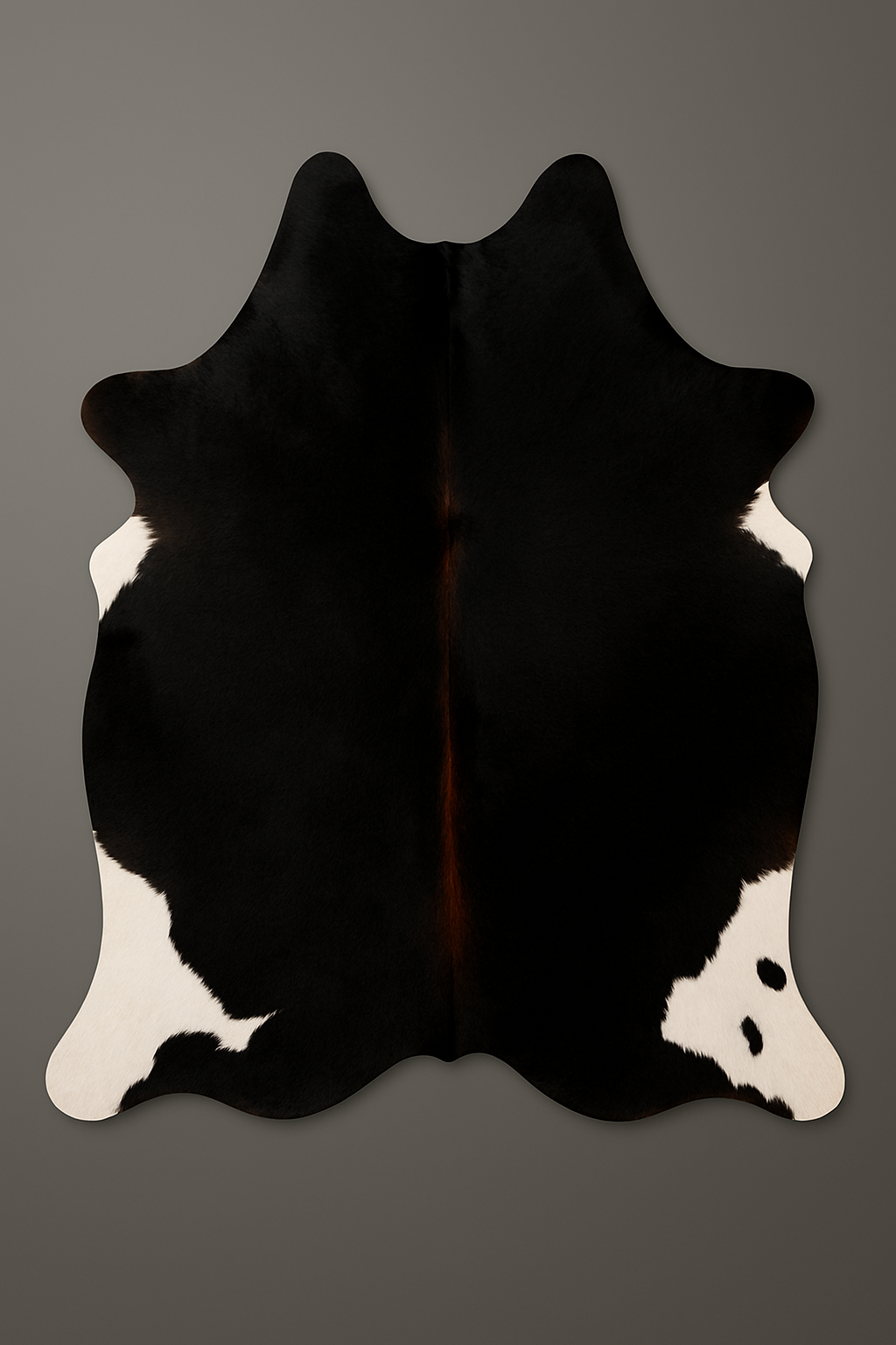 Luxurious XL Dark Brown Brazilian Cowhide Rug - Hypoallergenic, Non Slip Suede Back, Handselected from Premium Hides for Elegant Decor