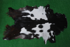Natural Black and White Goat Hide Rug - Luxurious and Stylish Floor Accent - Celestial Leather Limited