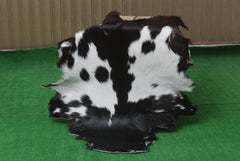 Natural Black and White Goat Hide Rug - Luxurious and Stylish Floor Accent - Celestial Leather Limited