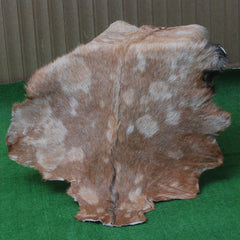 Celestial Tan Skin Rug - Soft, Durable, and Eco-Friendly - Handmade Pure Goat Skin Floor Rug - Non-Slip Suede Back