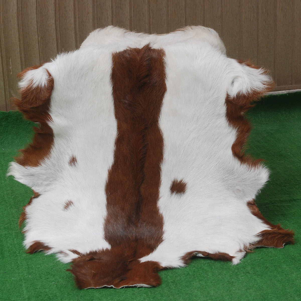 Dark Brown Rug - Soft, Durable, and Eco-Friendly - Handmade Pure Goat Skin Floor Rug - Non-Slip Suede Back