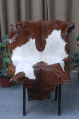 Luxury Brown & White Goat Hide Rug - Premium Hair-On Goat Skin Rug for Warmth - Elegance - Handcrafted - Sustainable Decor Piece - Celestial Leather Limited