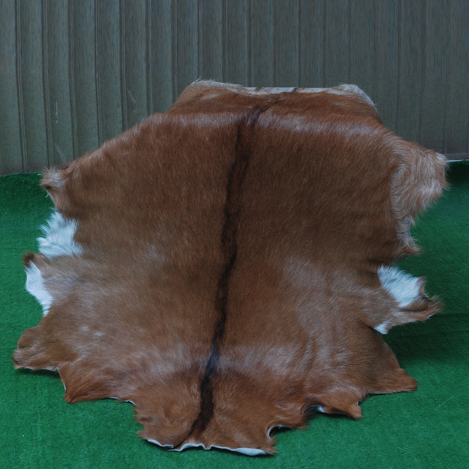 Dark Brown Rug - Soft, Durable, and Eco-Friendly - Handmade Pure Goat Skin Floor Rug - Non-Slip Suede Back