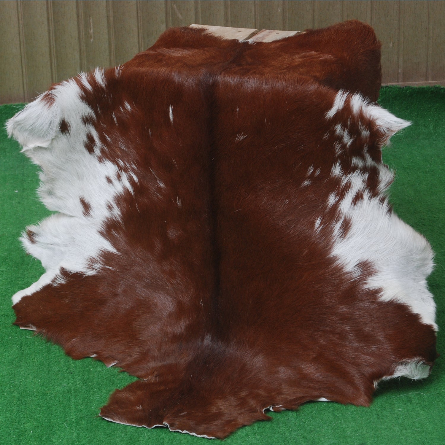 Decorative Tri-Color Goat Hide Rug - Perfect Accent for Floors or Wall ...