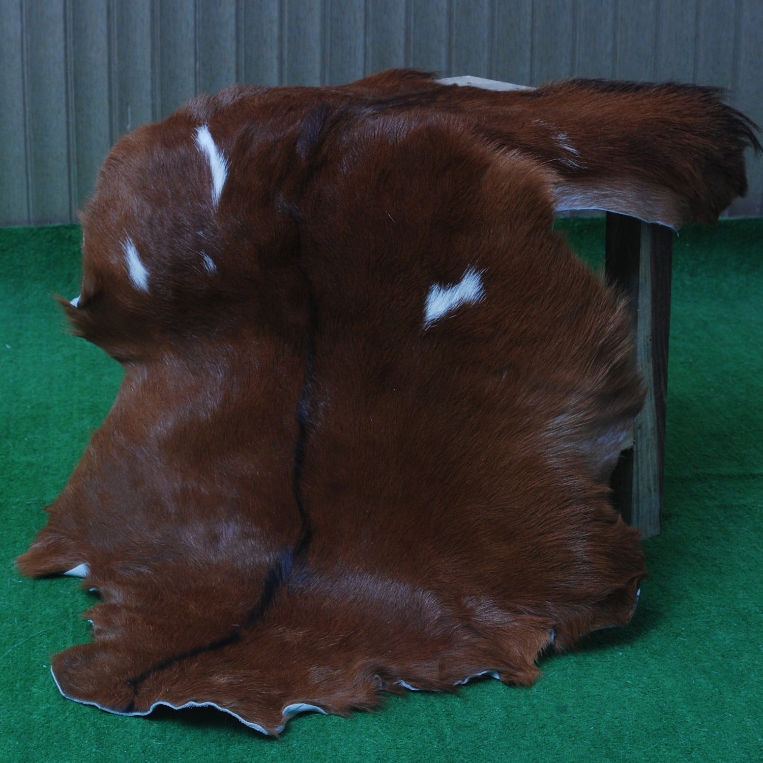 Decorative Dark Brown Goat Skin Rug - Luxurious Touch for Living Spaces