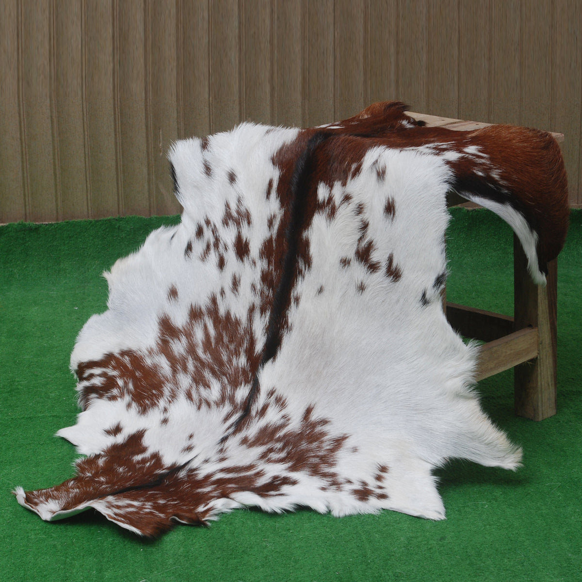 Dark Brown Rug - Soft, Durable, and Eco-Friendly - Handmade Pure Goat Skin Floor Rug - Non-Slip Suede Back