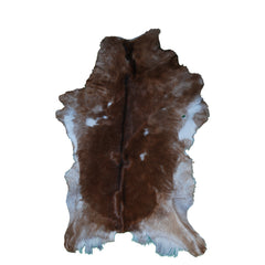 Authentic Dark Brown Goat Hide Rug - Unique Pattern for Modern and Classic Décor - Celestial Leather Limited