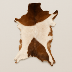 Authentic Dark Brown Goat Hide Rug - Rich Color and Unique Pattern for Home Styling