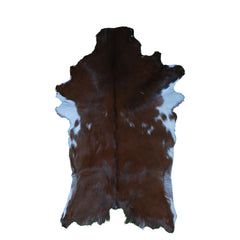 Premium Dark Brown Goat Skin Rug - Rustic Charm for Modern and Classic Interiors - Celestial Leather Limited