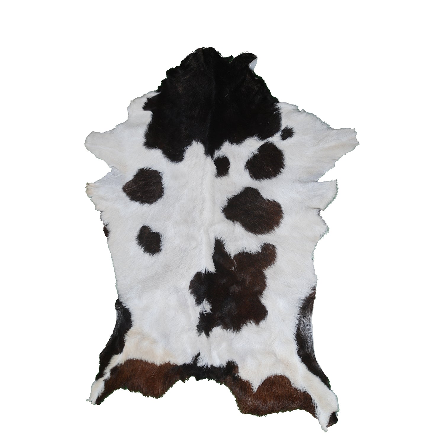 Rustic Black and White Goat Hide Rug - Perfect for Floor or Wall Décor - Celestial Leather Limited