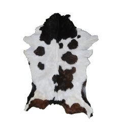 Rustic Black and White Goat Hide Rug - Perfect for Floor or Wall Décor - Celestial Leather Limited