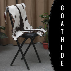 Natural Dark Brown Goat Skin Rug – Authentic Elegance for Your Home