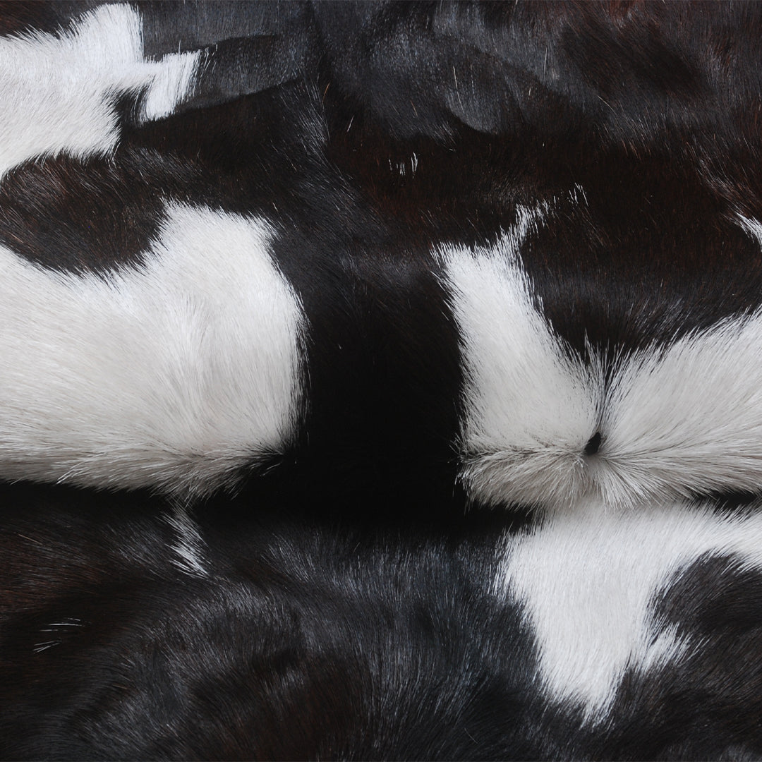 Luxury Black & White Goat Skin Rug Wall Decor - Natural Hair On Leather, Soft and Hypoallergenic - Sustainable Eco-Friendly Home Accent - Celestial Leather Limited