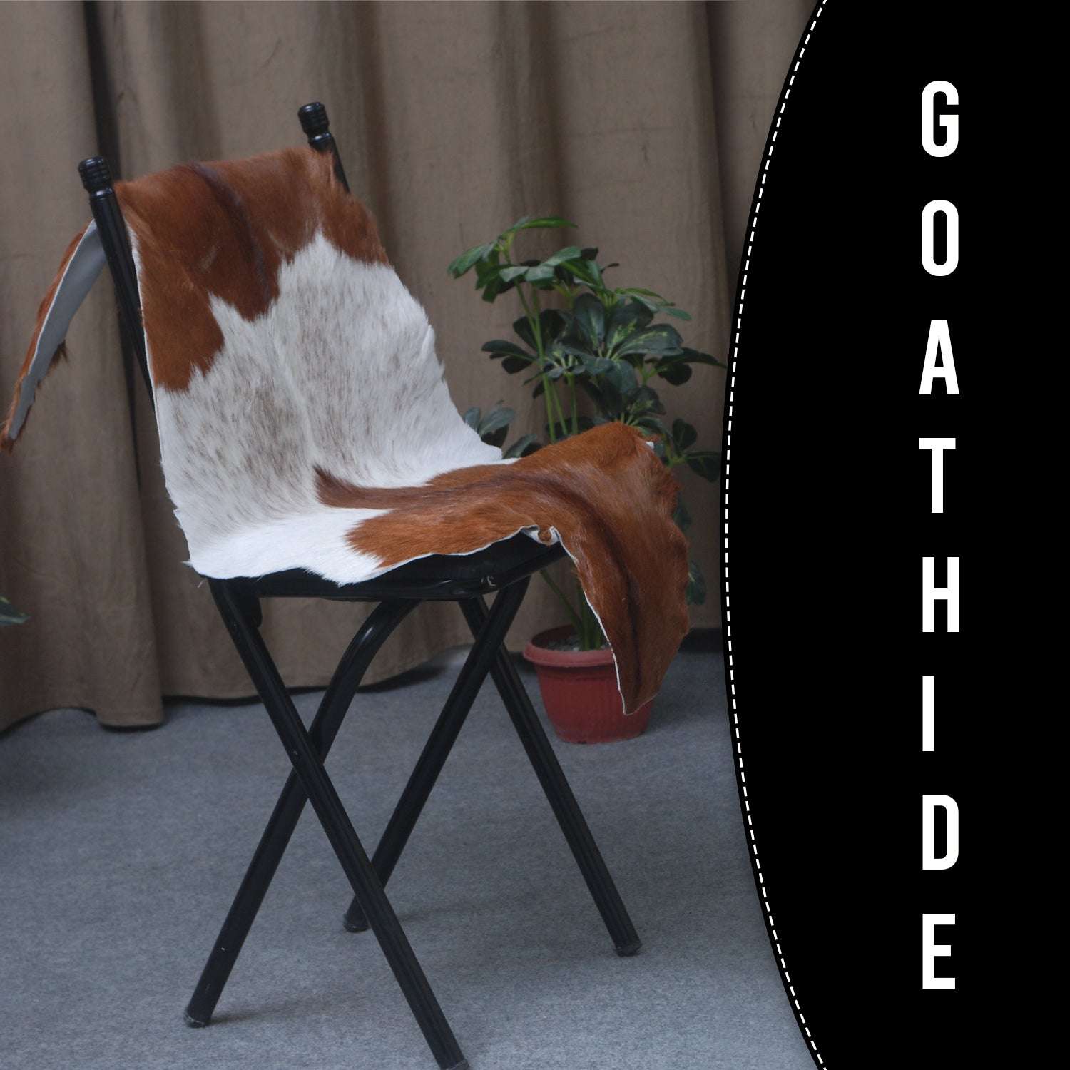 Dark Brown Rug - Soft, Durable, and Eco-Friendly - Handmade Pure Goat Skin Floor Rug - Non-Slip Suede Back