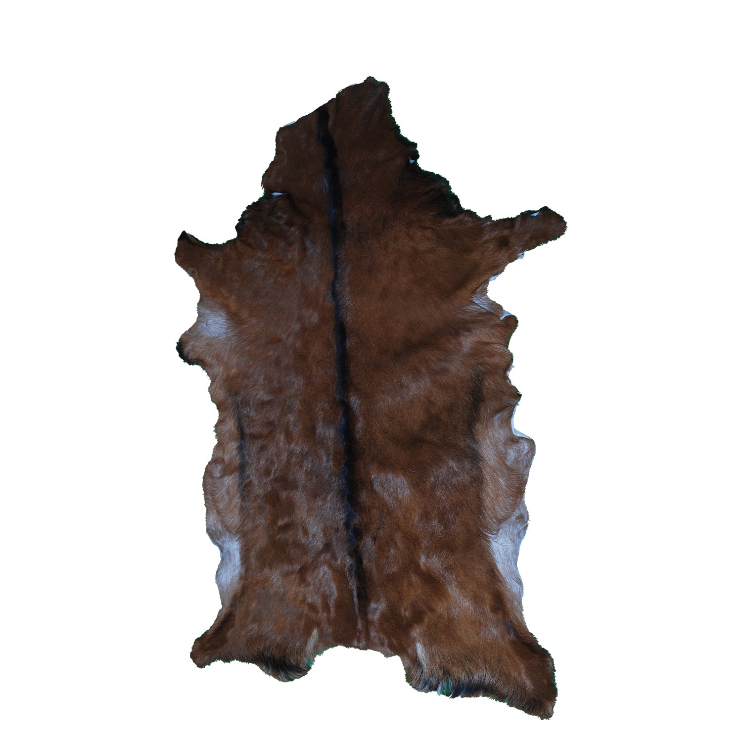 Dark Brown Rug - Soft, Durable, and Eco-Friendly - Handmade Pure Goat Skin Floor Rug - Non-Slip Suede Back