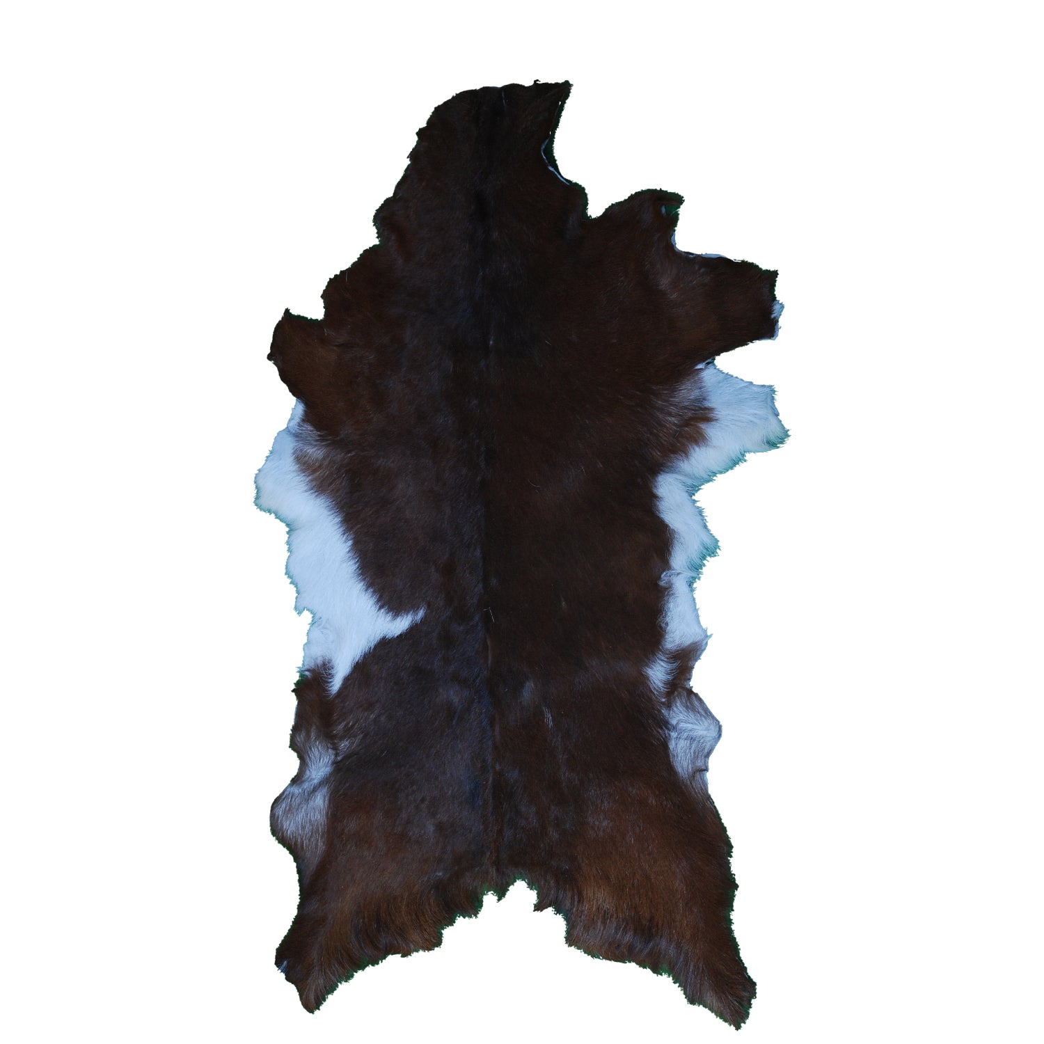 Decorative Dark Brown Goat Skin Rug - Luxurious Touch for Living Spaces