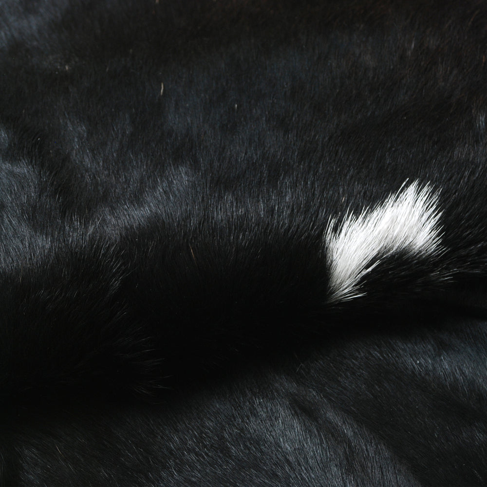 Luxurious Black & White Goat Skin Rug - Modern Soft Décor - Celestial Leather Limited