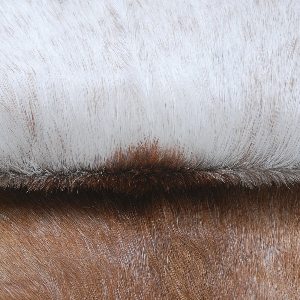 Luxurious Brown and Black Goat Skin Rug - Sustainable Hair-on Goat Hide Rug for Home Décor - Celestial Leather Limited