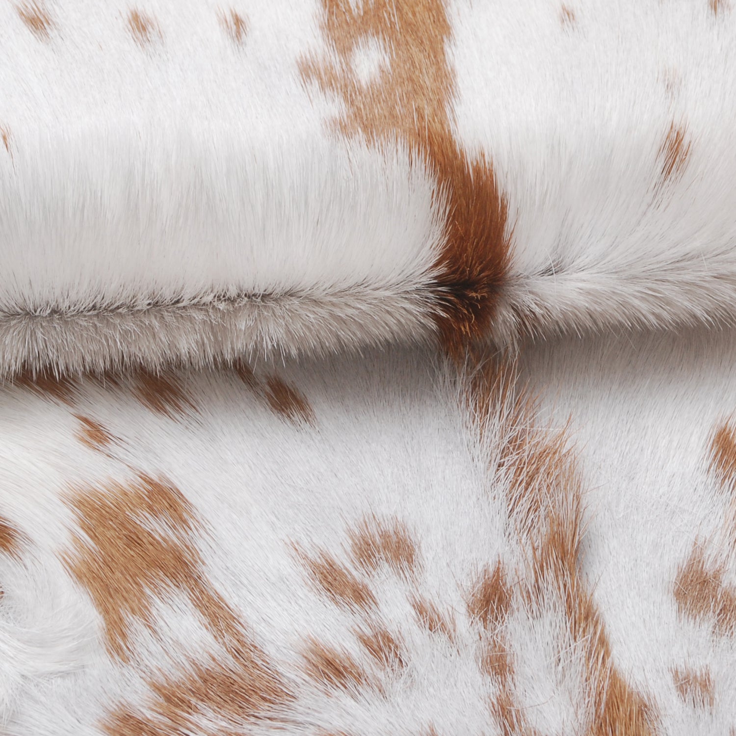 Luxurious Brown & White Genuine Goat Skin Rug for Home Décor - Celestial Leather Limited