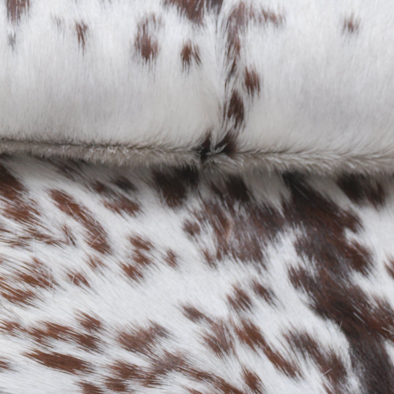 Brown and White Handmade Goat Skin Rug – Classic Elegance for Your Home