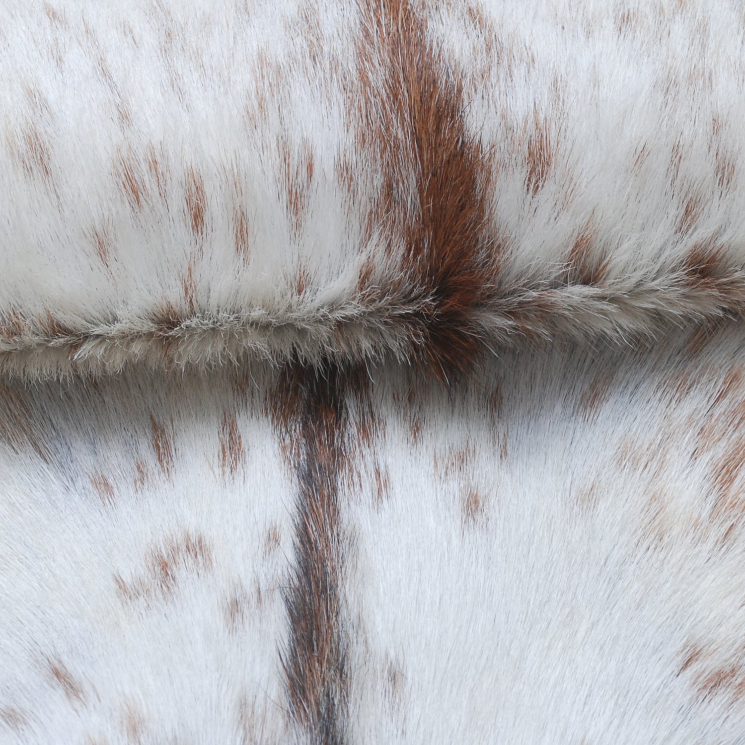 Handcrafted Brown and White Goat Skin Rug - Soft, Durable, and Elegant Décor - Celestial Leather Limited