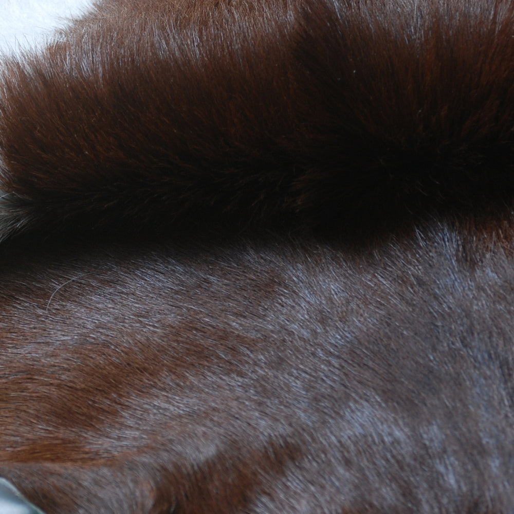 Luxurious Brown & Black Goat Hide Rug - Premium Hair-on Goat Skin - Eco-Friendly - Hypoallergenic - Handcrafted Elegance for Any Room - Celestial Leather Limited