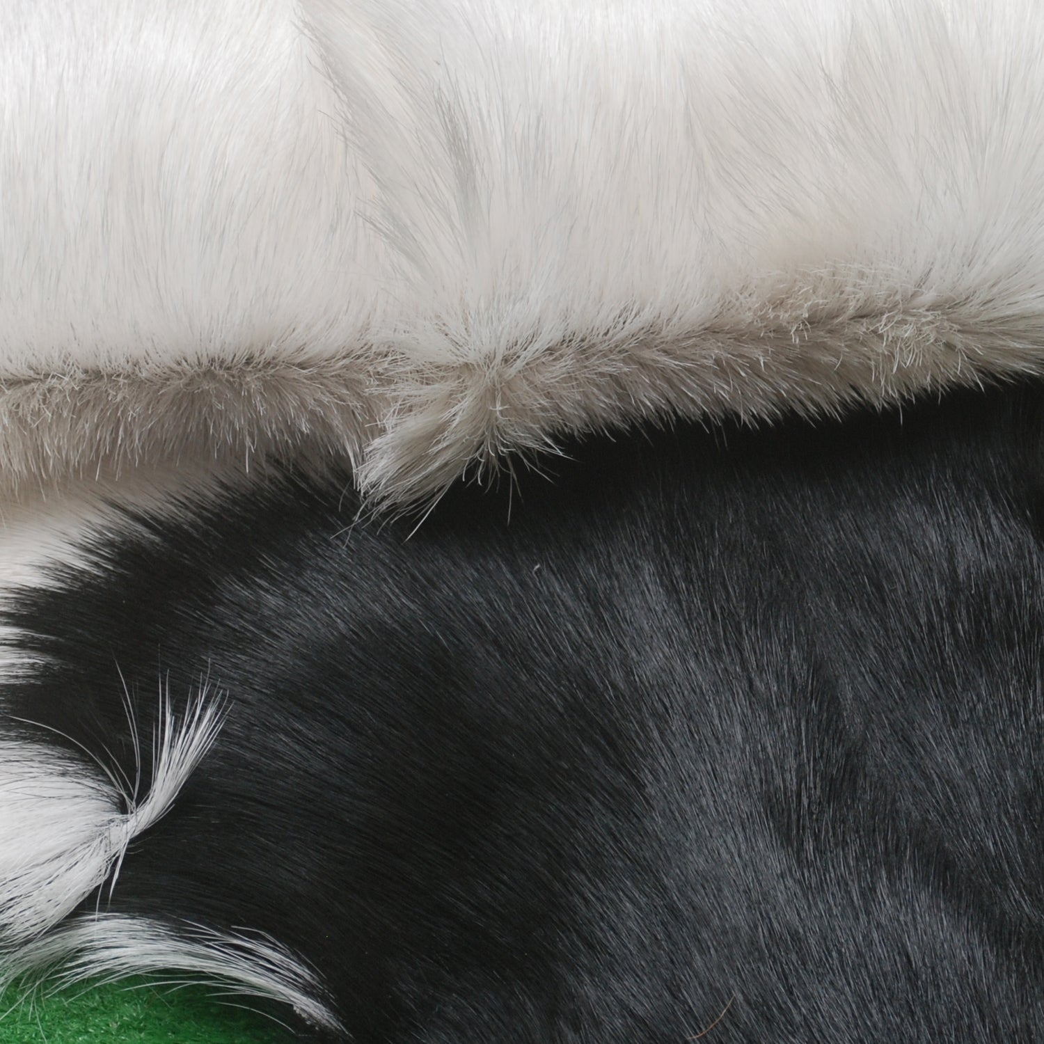 Rustic Black and White Goat Hide Rug - Perfect for Floor or Wall Décor