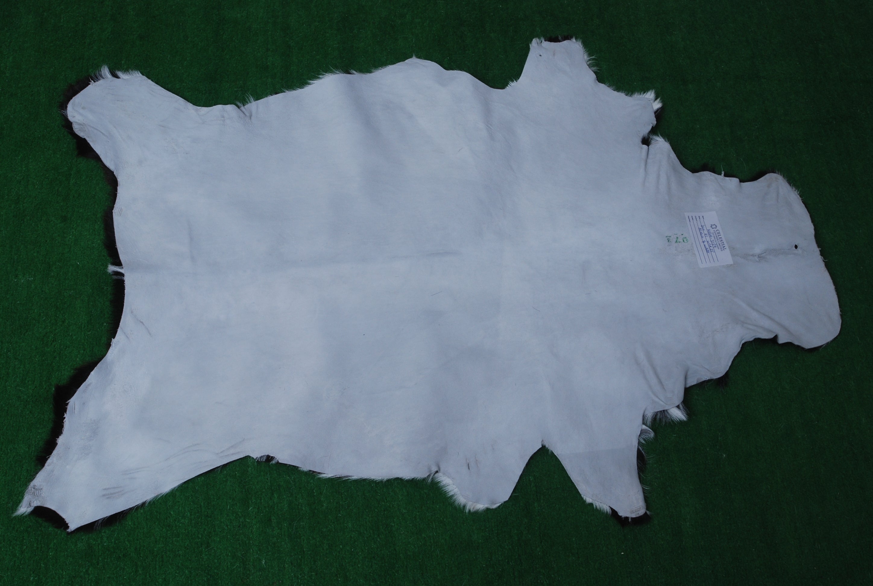 Authentic Hair-On Goat Skin Rug - Black and White Pattern for Luxe Décor