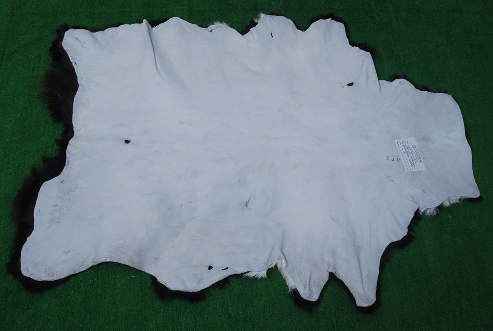 Luxurious Black & White Goat Skin Rug -Modern Home Décor - Celestial Leather Limited