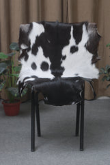 Natural Black and White Goat Hide Rug - Luxurious and Stylish Floor Accent - Celestial Leather Limited