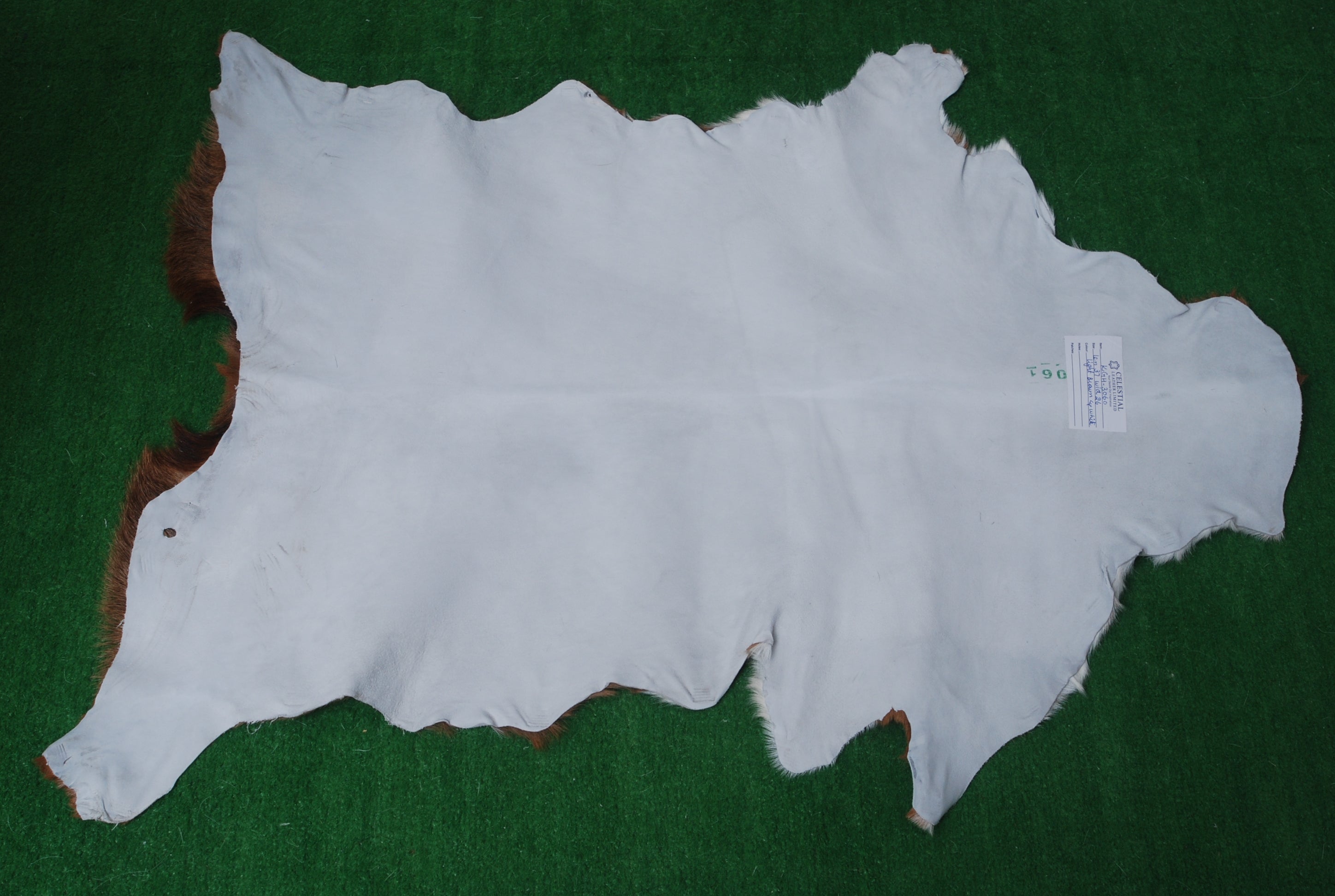 Natural Dark Brown Goat Hide Rug - Perfect for Modern and Rustic Spaces ) - Celestial Leather Limited